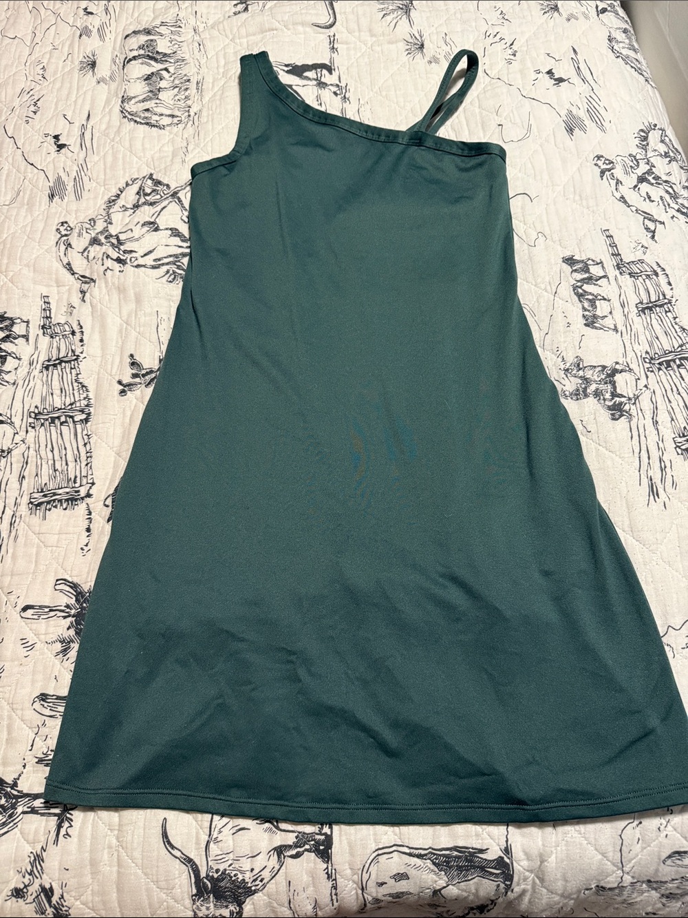 all in motion One-Shoulder Teal Dress